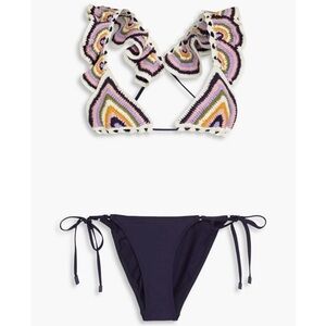 Zimmermann Multicolor Ruffle Bikini Size 0 (Size 2-4)